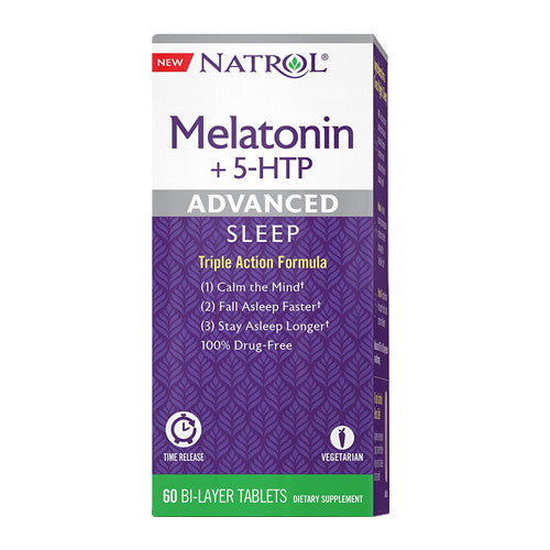 Natrol Advanced Sleep Melatonin Plus 5 HTP Bi-Layer Tablets, 60 Ea